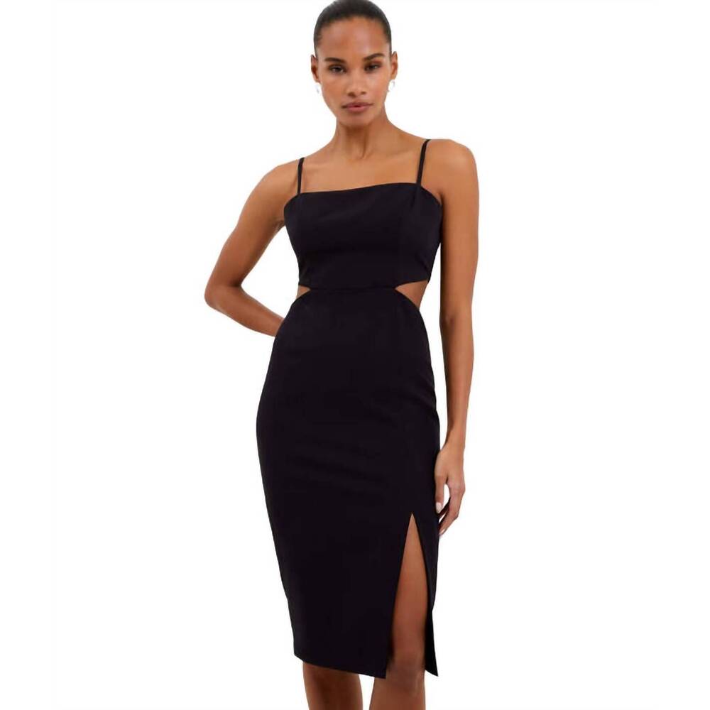 NEW FRENCH CONNECTION echo cut out strapless dress in black